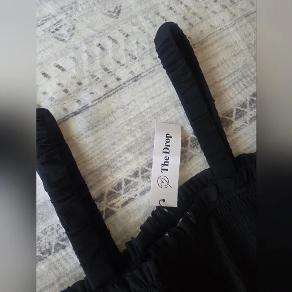 Elegant Black Maxi Dress The Drop Women's Jaya Smocked-Bodice Chiffon XLThe Drop - Picture 12 of 12